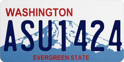 WA license plate ASU1424