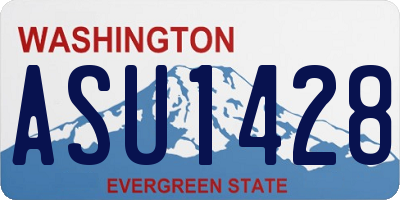 WA license plate ASU1428