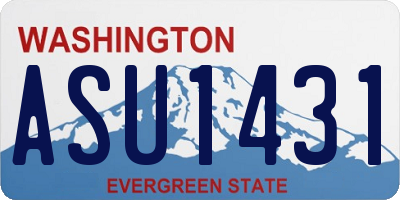 WA license plate ASU1431