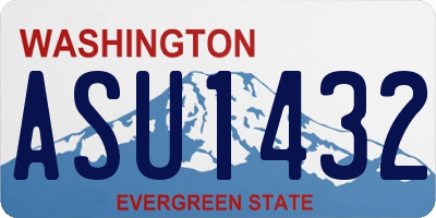 WA license plate ASU1432