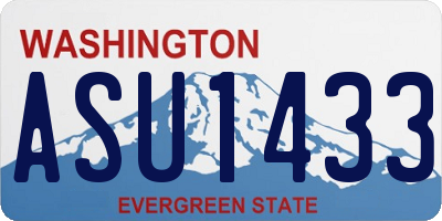WA license plate ASU1433