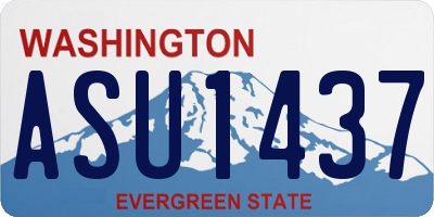 WA license plate ASU1437