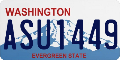 WA license plate ASU1449