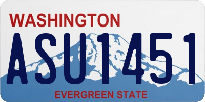WA license plate ASU1451