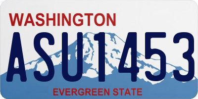 WA license plate ASU1453