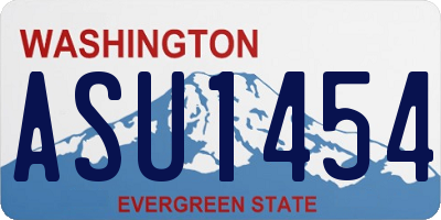 WA license plate ASU1454