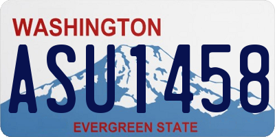 WA license plate ASU1458