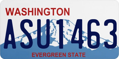 WA license plate ASU1463