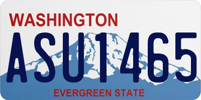 WA license plate ASU1465