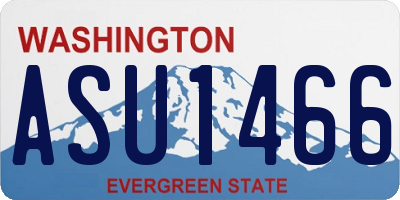 WA license plate ASU1466