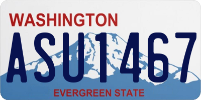 WA license plate ASU1467