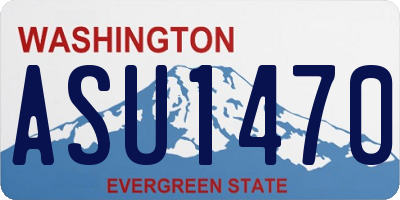 WA license plate ASU1470