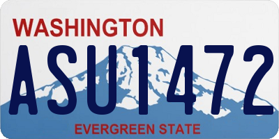 WA license plate ASU1472