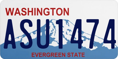 WA license plate ASU1474