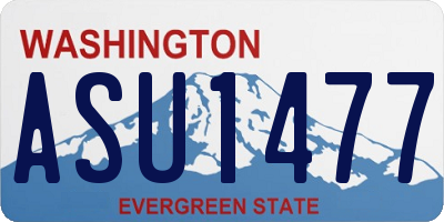 WA license plate ASU1477