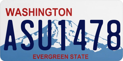 WA license plate ASU1478