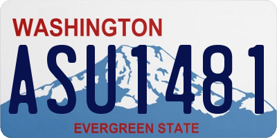 WA license plate ASU1481