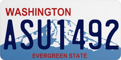 WA license plate ASU1492