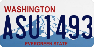 WA license plate ASU1493