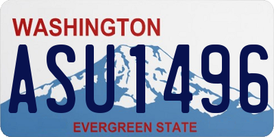 WA license plate ASU1496