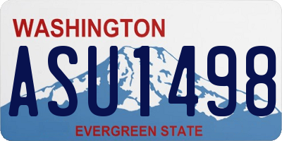 WA license plate ASU1498