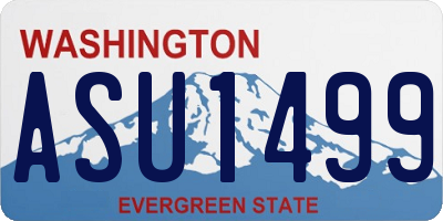 WA license plate ASU1499