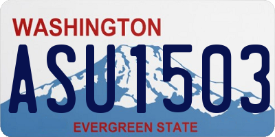 WA license plate ASU1503
