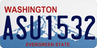 WA license plate ASU1532