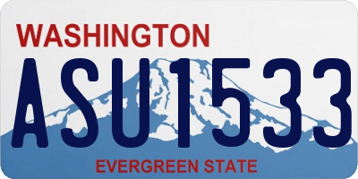 WA license plate ASU1533