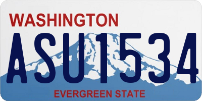 WA license plate ASU1534
