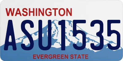 WA license plate ASU1535