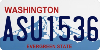 WA license plate ASU1536