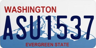 WA license plate ASU1537