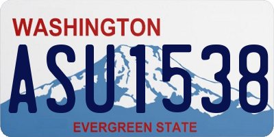 WA license plate ASU1538