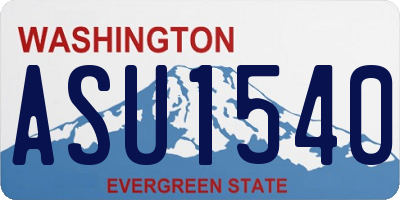 WA license plate ASU1540