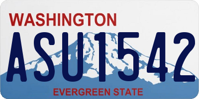 WA license plate ASU1542
