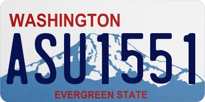 WA license plate ASU1551