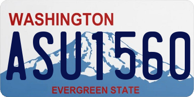 WA license plate ASU1560