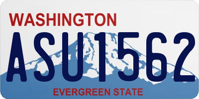 WA license plate ASU1562