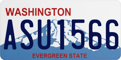 WA license plate ASU1566