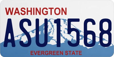 WA license plate ASU1568