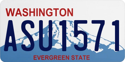 WA license plate ASU1571