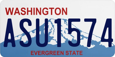 WA license plate ASU1574