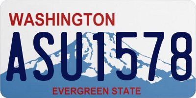 WA license plate ASU1578