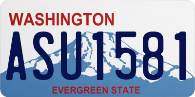 WA license plate ASU1581