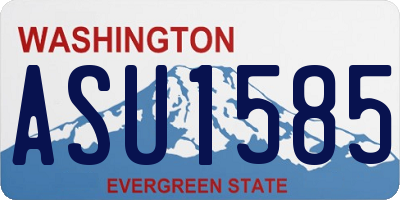 WA license plate ASU1585