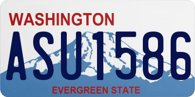 WA license plate ASU1586