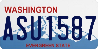 WA license plate ASU1587