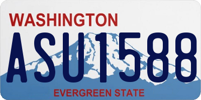 WA license plate ASU1588