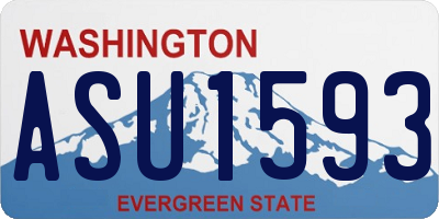 WA license plate ASU1593